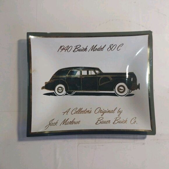 1940 Model 80C . Original By Jack Marlowe Bauer Buick Co Ashtray/dish One - Picture 1 of 2